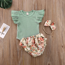 Load image into Gallery viewer, 0-24M Baby Summer Clothing With Headband