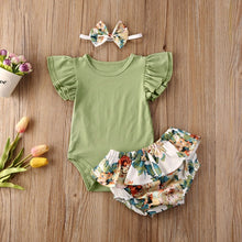 Load image into Gallery viewer, 0-24M Baby Summer Clothing With Headband