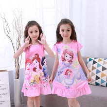 Load image into Gallery viewer, Anna Elsa Cute Nightgown For Girls
