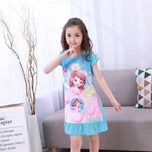 Load image into Gallery viewer, Anna Elsa Cute Nightgown For Girls
