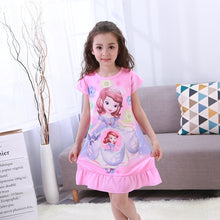 Load image into Gallery viewer, Anna Elsa Cute Nightgown For Girls
