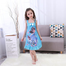 Load image into Gallery viewer, Anna Elsa Cute Nightgown For Girls
