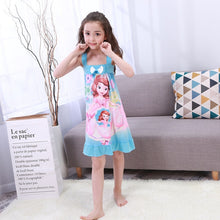 Load image into Gallery viewer, Anna Elsa Cute Nightgown For Girls
