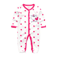 Load image into Gallery viewer, Full Sleeve Baby Rompers Dots Print
