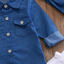 Load image into Gallery viewer, Girls Clothes Denim Skirt Set For Girls
