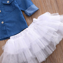 Load image into Gallery viewer, Girls Clothes Denim Skirt Set For Girls

