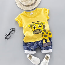 Load image into Gallery viewer, Giraffe Shirt Clothing Set for Boys
