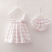 Load image into Gallery viewer, Sleeveless Dress+Briefs Striped Sunsuit
