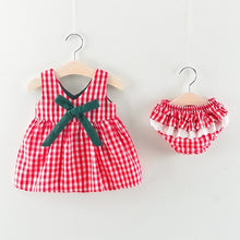 Load image into Gallery viewer, Sleeveless Dress+Briefs Striped Sunsuit
