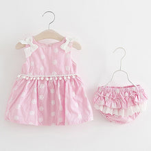 Load image into Gallery viewer, Sleeveless Dress+Briefs Striped Sunsuit
