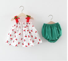 Load image into Gallery viewer, Sleeveless Dress+Briefs Striped Sunsuit
