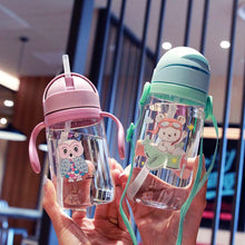 Load image into Gallery viewer, Cartoon Drinking Water Bottle With Straw

