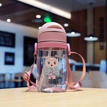 Load image into Gallery viewer, Cartoon Drinking Water Bottle With Straw
