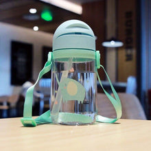 Load image into Gallery viewer, Cartoon Drinking Water Bottle With Straw

