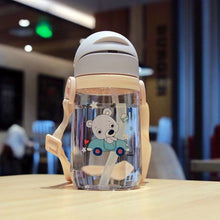 Load image into Gallery viewer, Cartoon Drinking Water Bottle With Straw
