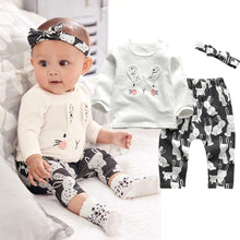 Load image into Gallery viewer, Rabbit Pattern Long Sleeve Outfit Set
