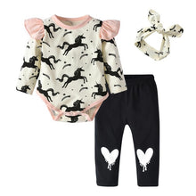 Load image into Gallery viewer, Rabbit Pattern Long Sleeve Outfit Set
