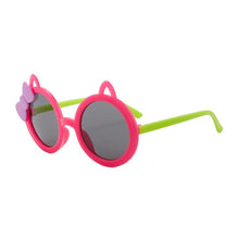 Load image into Gallery viewer, Girls Bow Cat Round Sunglasses
