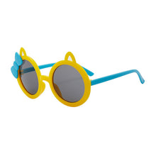 Load image into Gallery viewer, Girls Bow Cat Round Sunglasses
