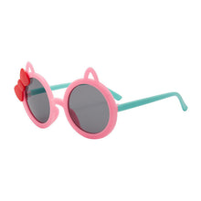 Load image into Gallery viewer, Girls Bow Cat Round Sunglasses
