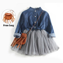 Load image into Gallery viewer, Girl Mesh 2020 Princess Demin Dress
