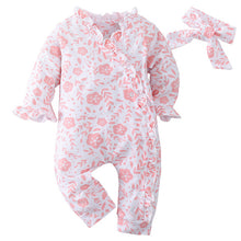 Load image into Gallery viewer, Fashion Pink Rabbit Print Baby Girl Romper
