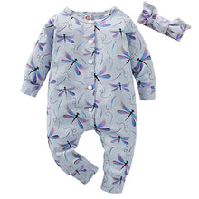 Load image into Gallery viewer, Fashion Pink Rabbit Print Baby Girl Romper
