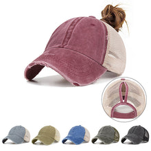 Load image into Gallery viewer, Girls Mesh Ponytail Fashion Caps
