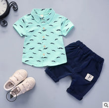Load image into Gallery viewer, 4 Year Clothing Sets Mustache Top Denim
