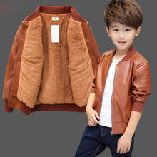 Load image into Gallery viewer, Winter Leather Cute Jacket Boys
