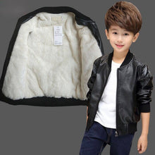 Load image into Gallery viewer, Winter Leather Cute Jacket Boys
